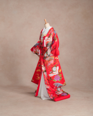 朱地四季鶴　　商品番号1-1790