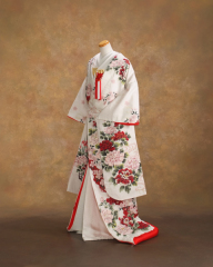 白赤地流水花籠　　商品番号1-1464