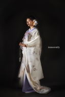 寿光白無垢牡丹に梅鶴　　商品番号1-1333