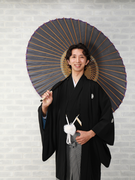 新郎紋服ショット