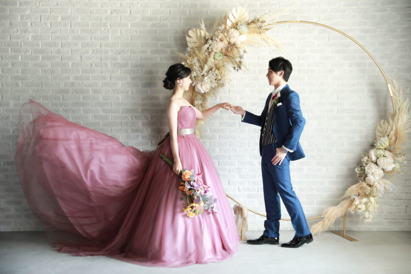 フラワーアーチを使ってのショット