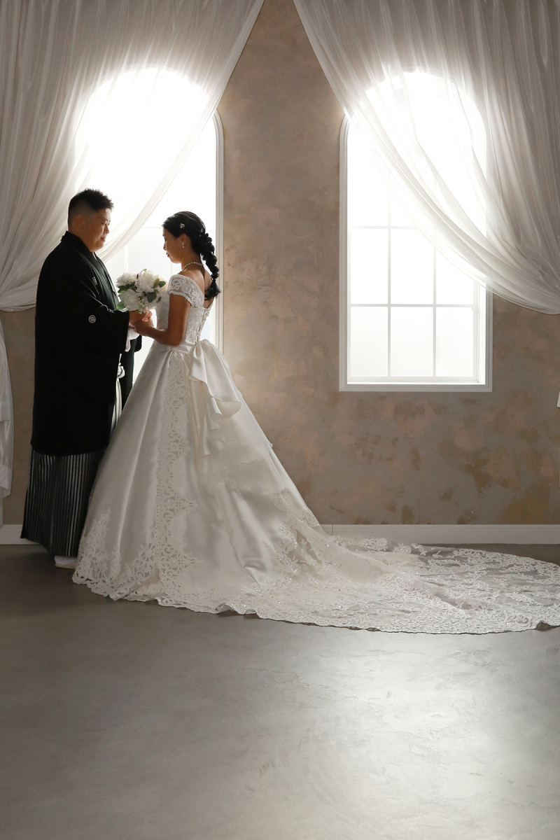 紋服×ウェディングドレス