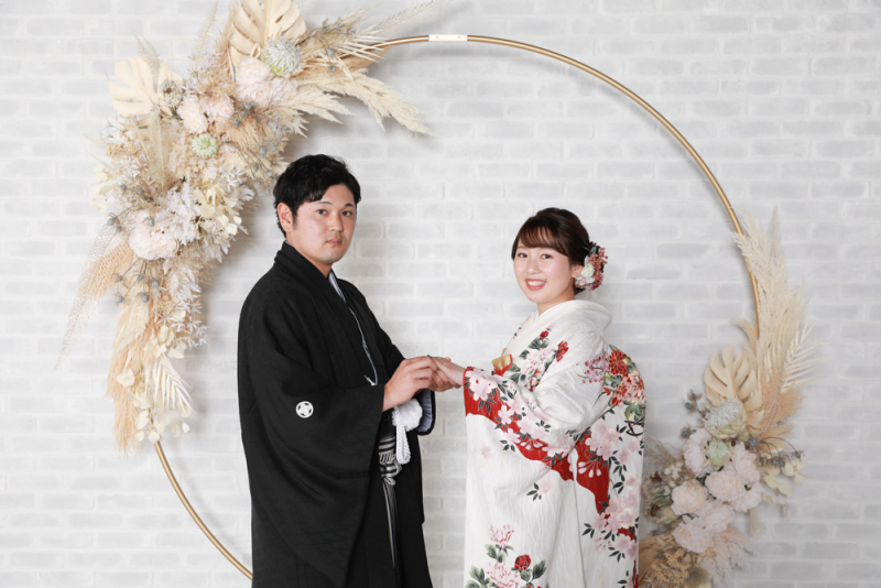 指輪交換のシーン再現ショット