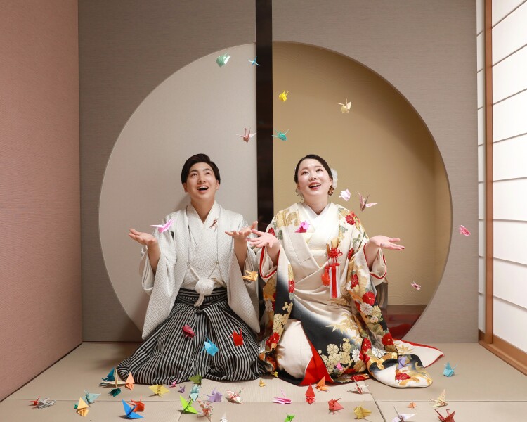 折り鶴シャワー