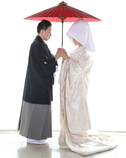 番傘を使ってのショット