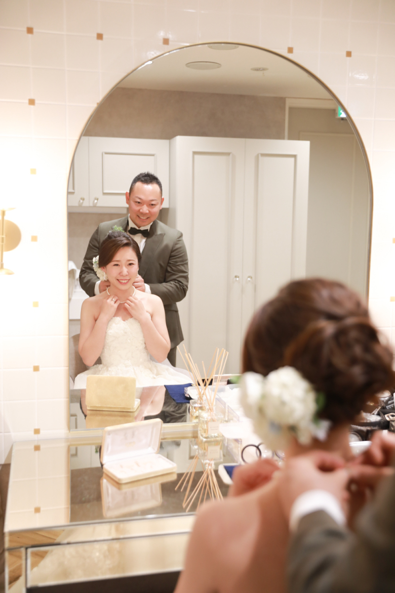 メイクルームにてお支度ショット