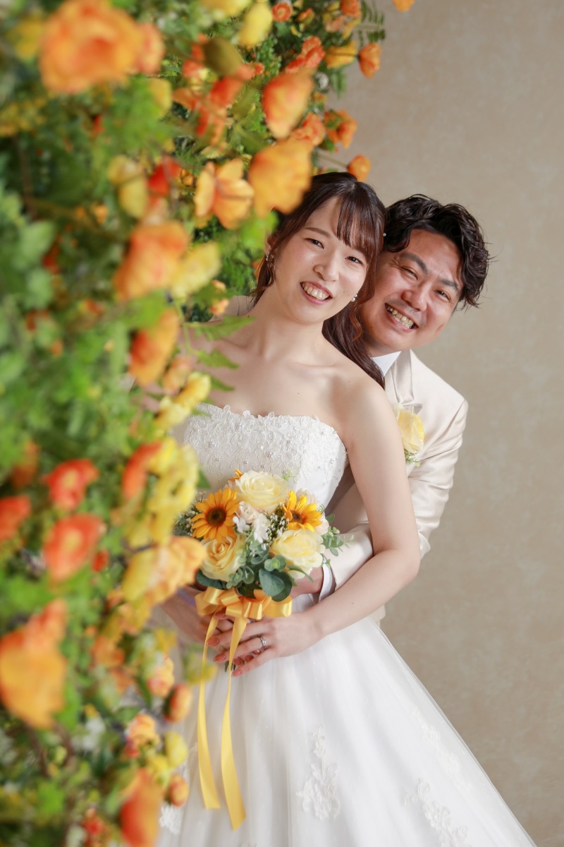 お花からひょっこり♪