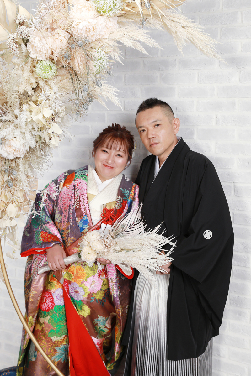 色打掛でのバストアップショット