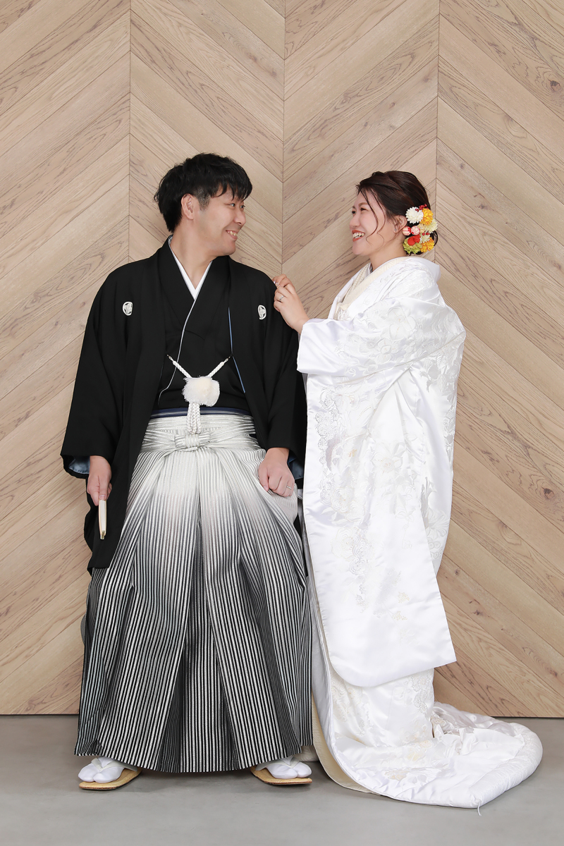 向かい合ってお互い笑顔の瞬間!