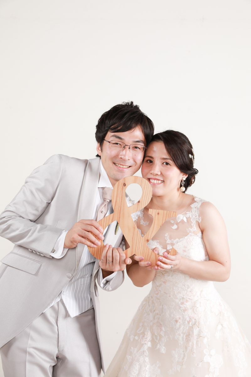 洋装 笑顔で2ショット