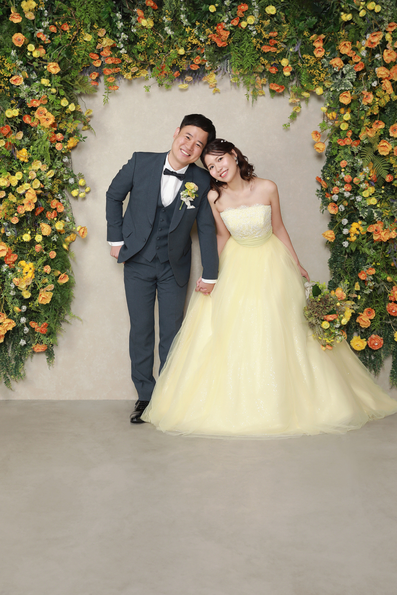 お花にかこまれて