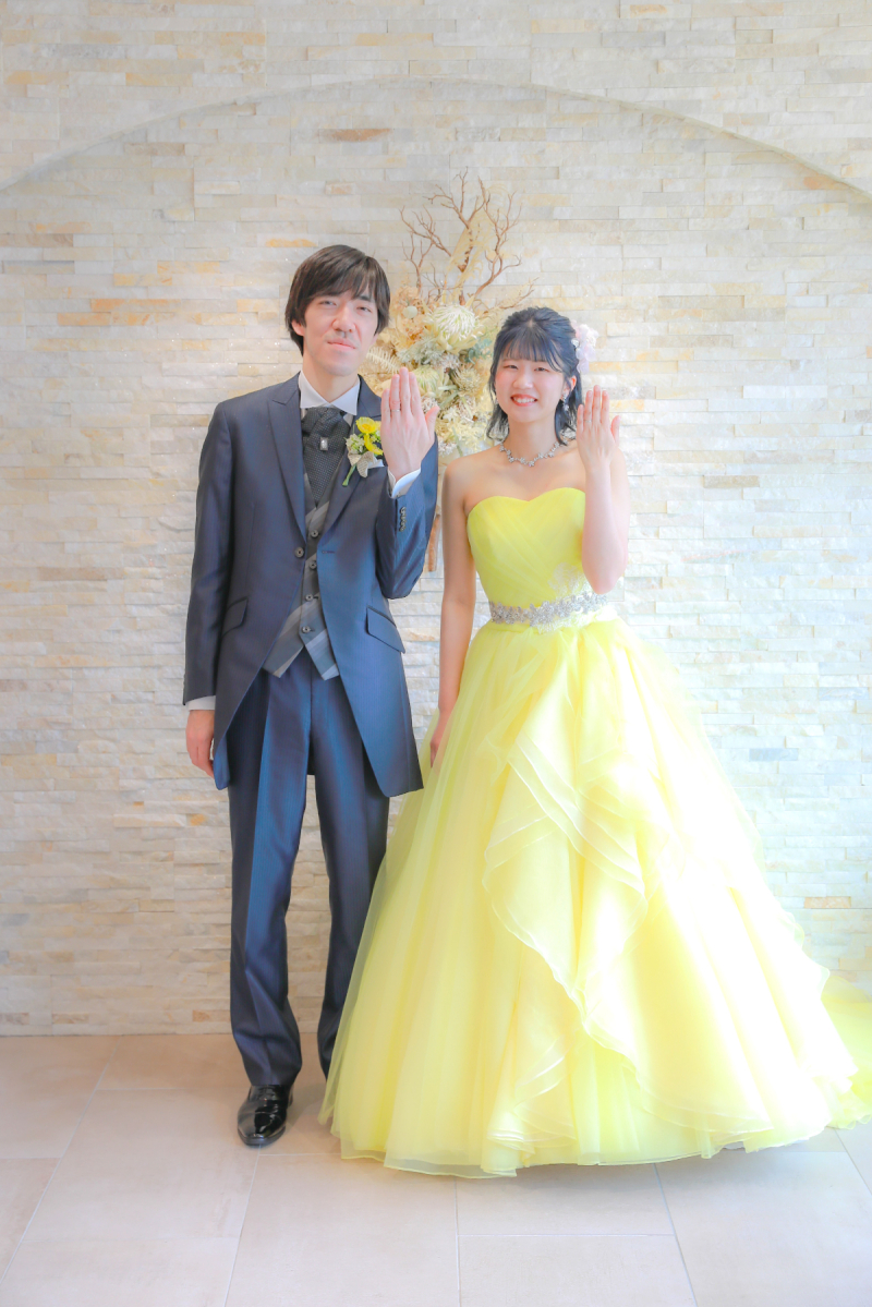 エンゲージショット「結婚しました」