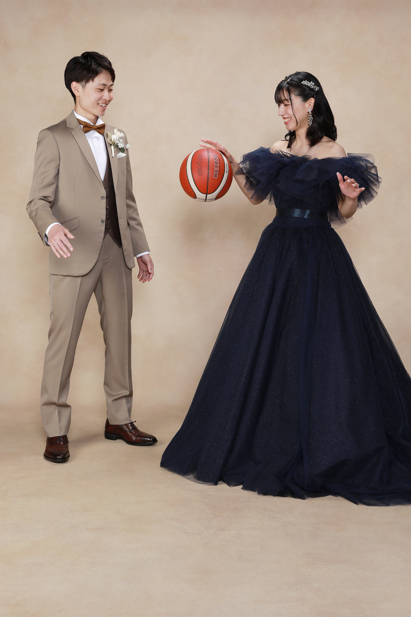 バスケットボールを使って撮影！