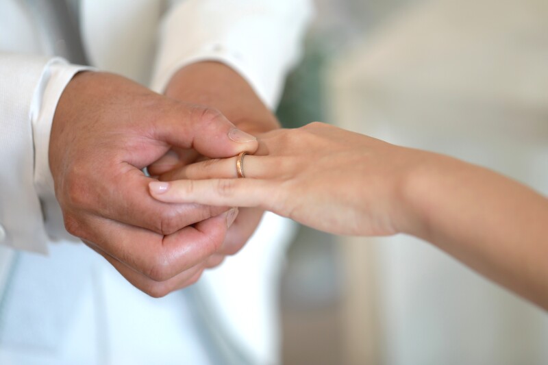 指輪の交換