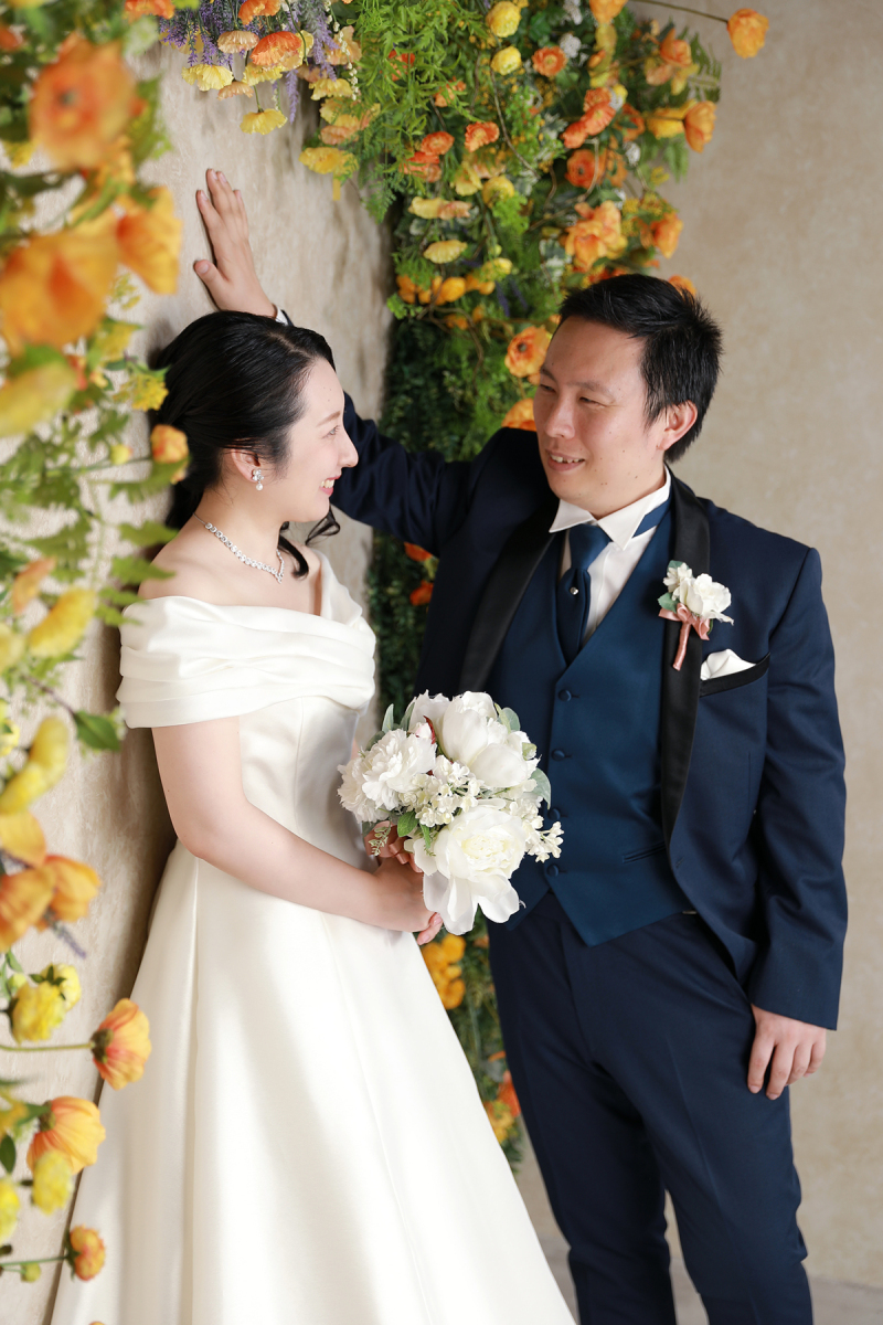 お花に囲まれて