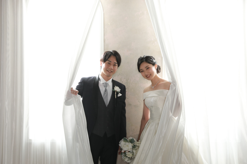 カーテンを使ってのショット