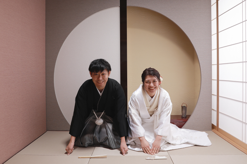 和室でのご挨拶ショット