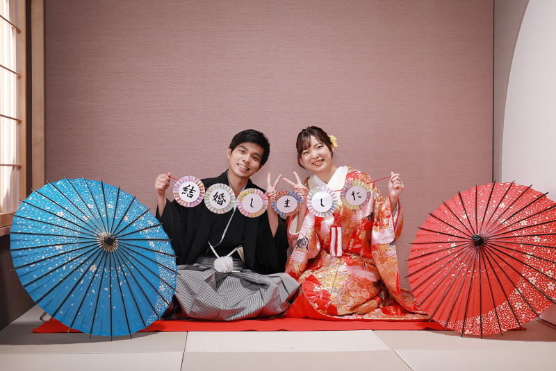 「結婚しました」のガーランドと一緒に！