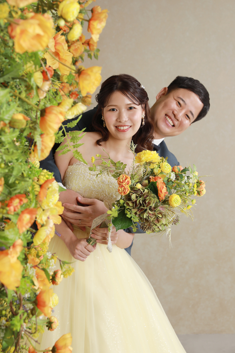 お花からひょっこり