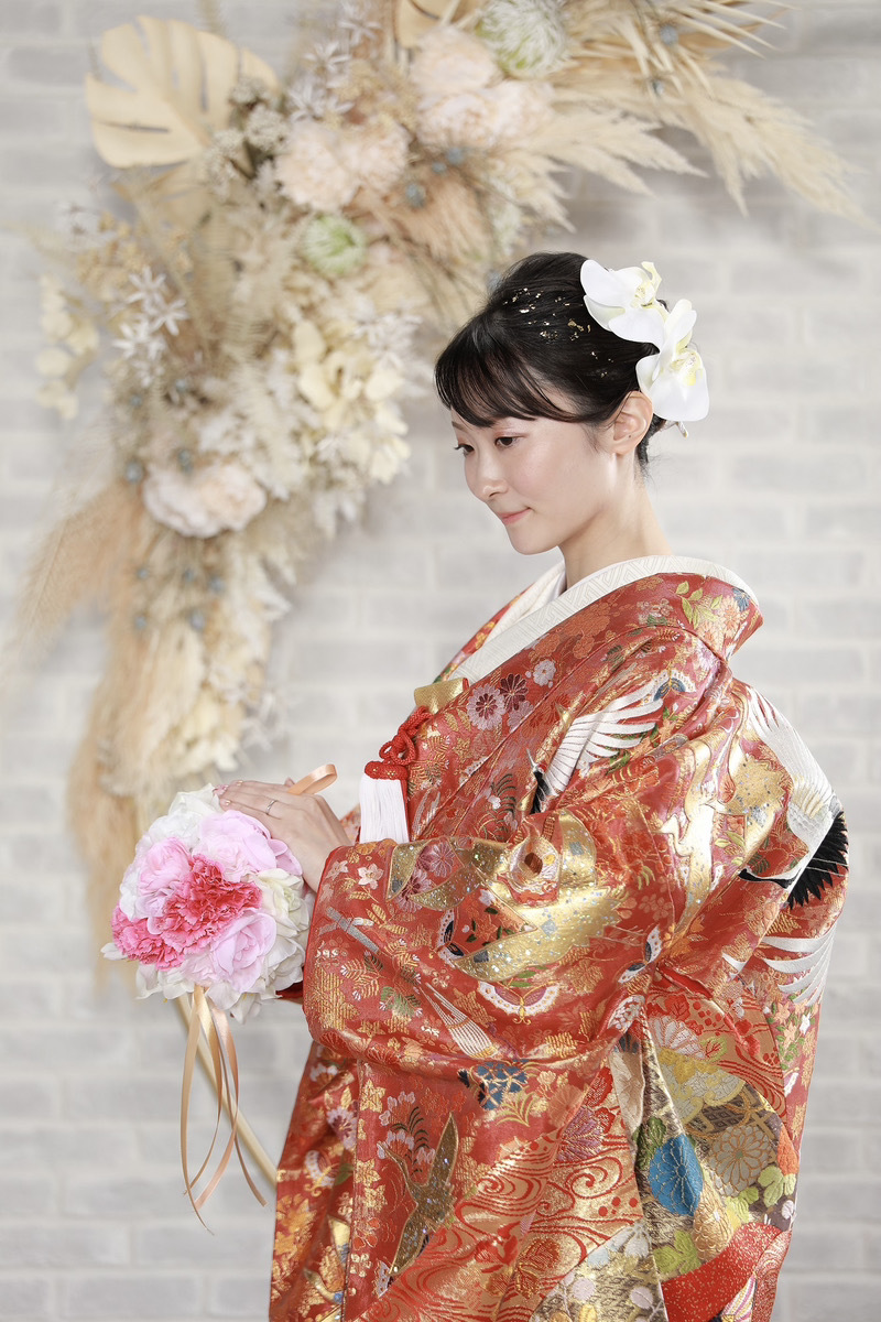 和装×ボールブーケ