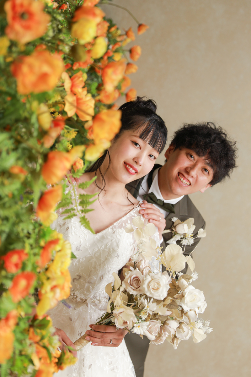 ビタミンカラーのお花と一緒に！