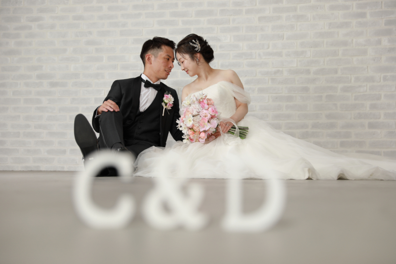 イニシャルオブジェ×お座りショット