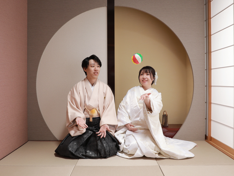 紙風船で和やか