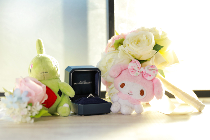  リングとおふたりの好きなものと一緒に♪