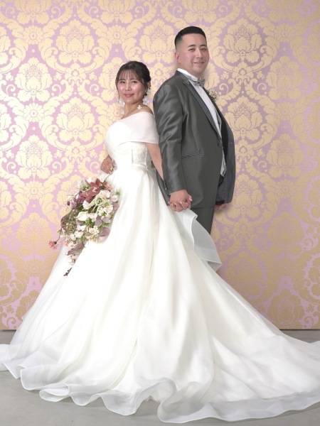 背中合わせショット