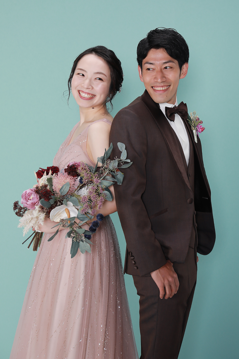 背中合わせショット