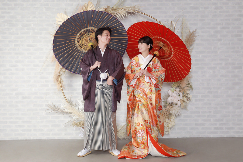 番傘×ツーショット