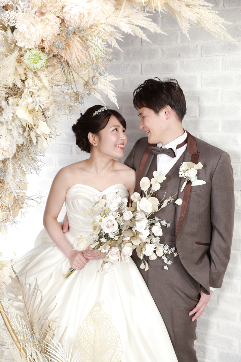 お互いに照れながら…