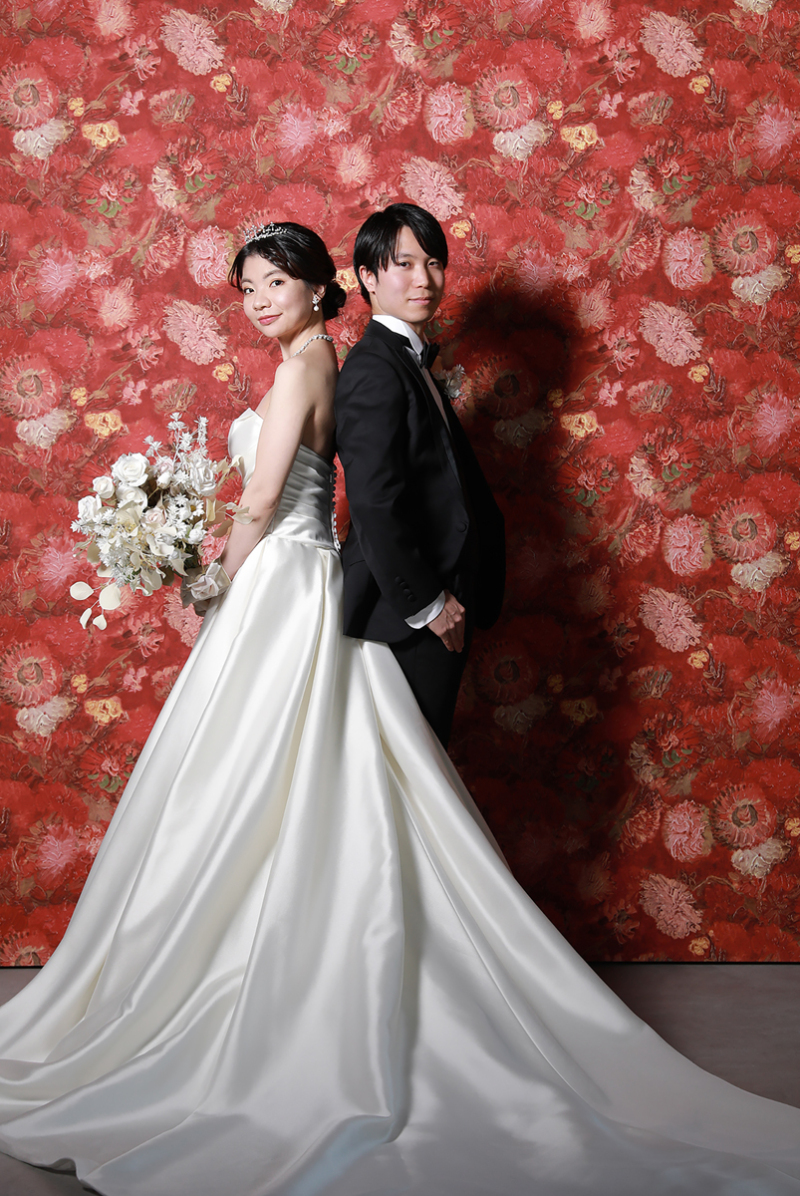 背中合わせショット