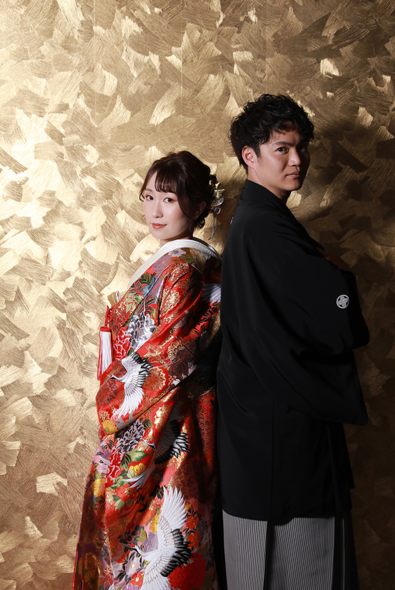 背中合わせショット