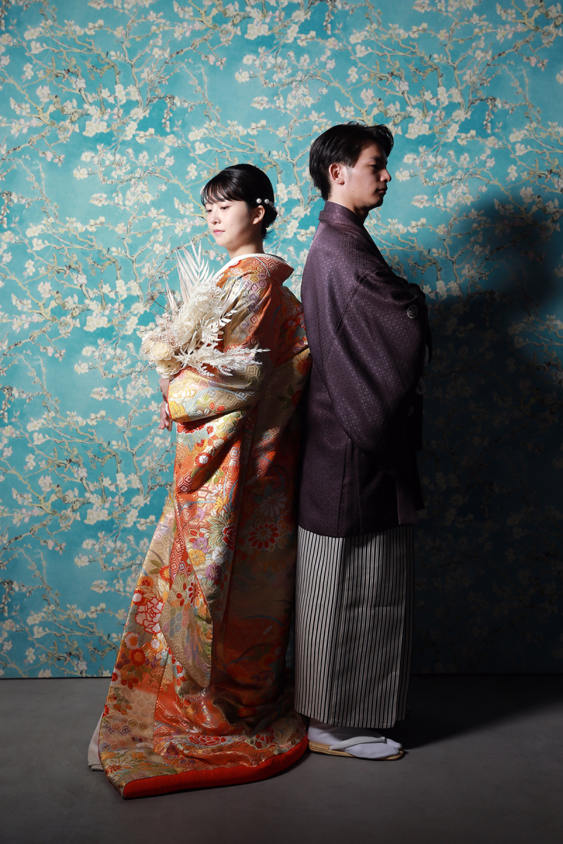 背中合わせショット