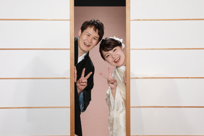 二人でハイポーズ！