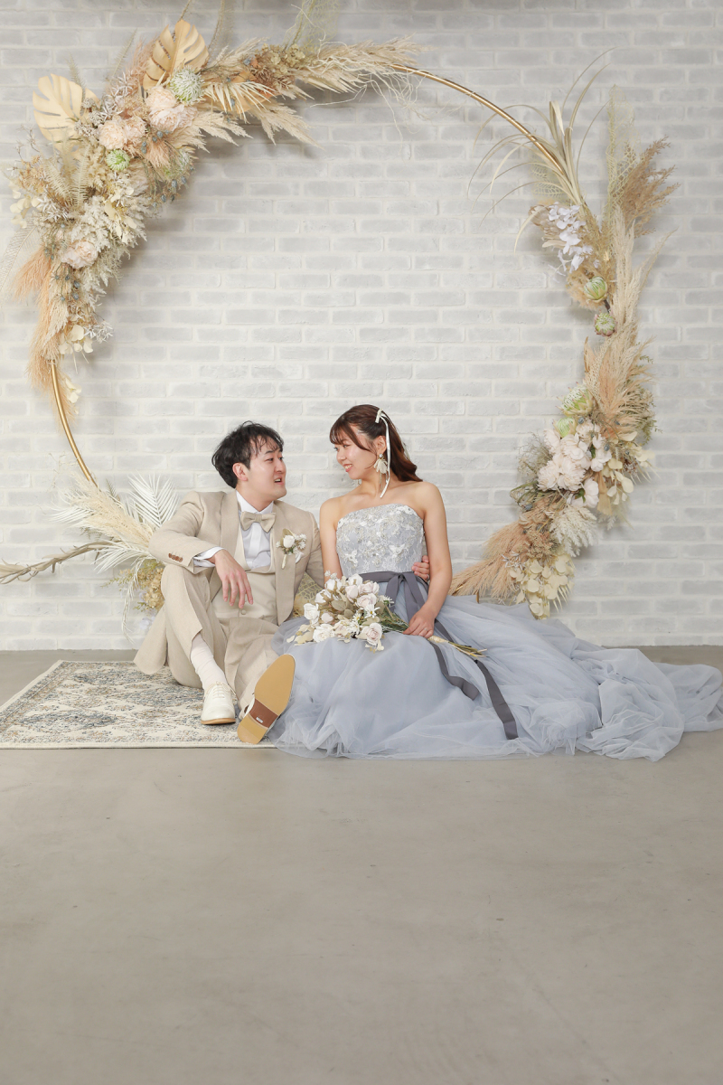 フラワーリース×お座りショット