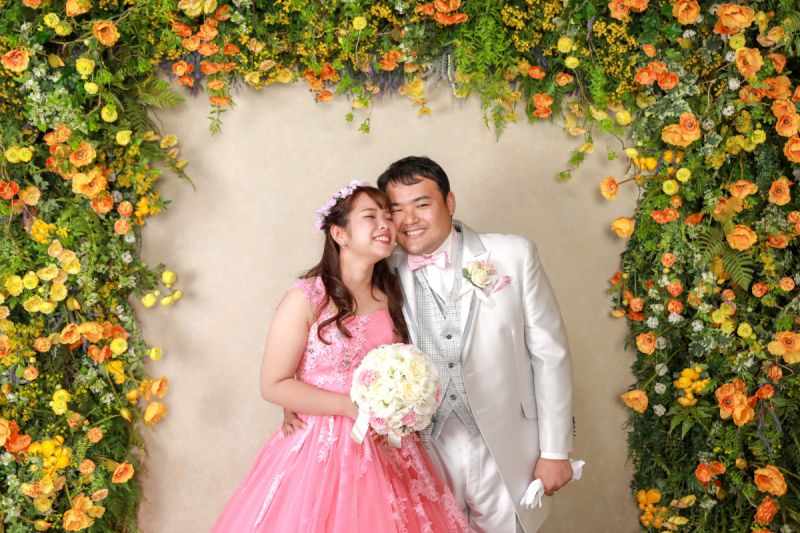 お花に囲まれて