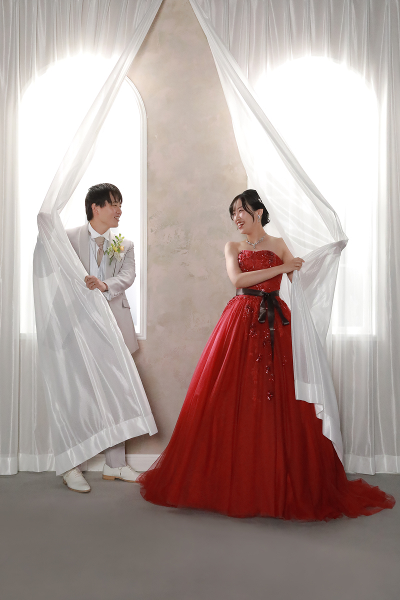 カーテンを使ってのご撮影