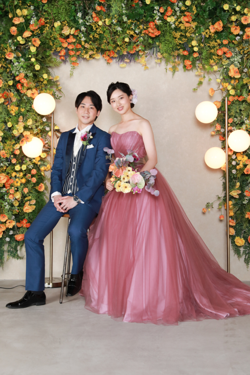 お花とライトを使ってのショット