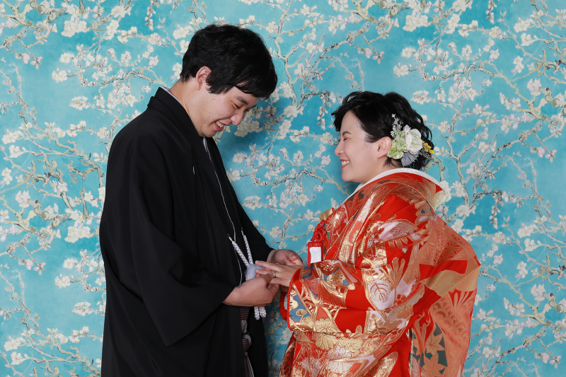 思い出の指輪交換ショット