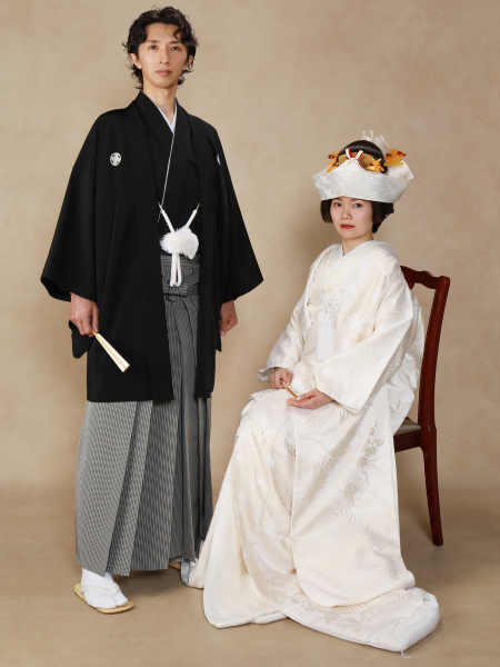 伝統的な紋服・白無垢での型物写真