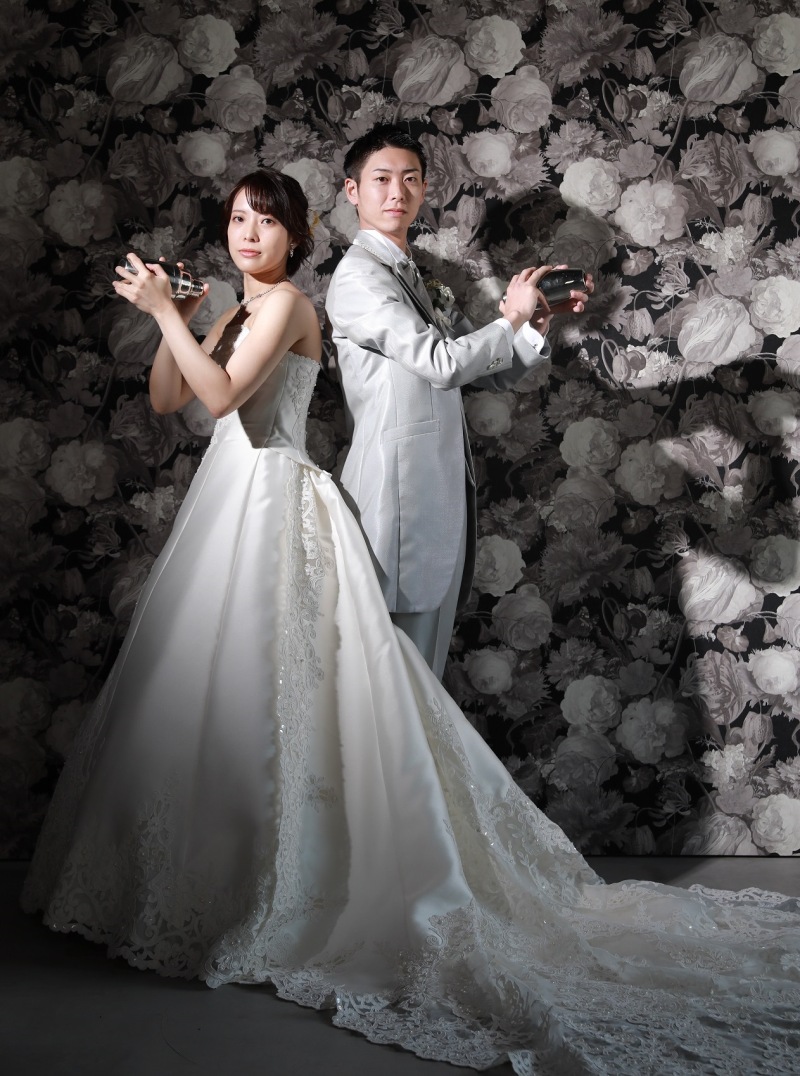 おふたり揃って バーテンダー風ショットも☆