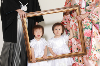 T様　お子様と一緒に和装撮影