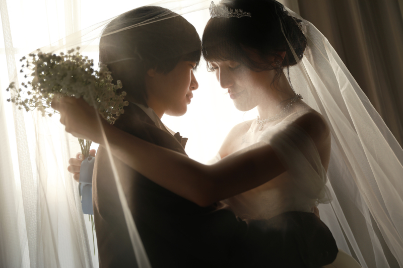 ベール越しのお2人