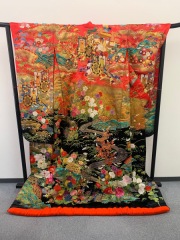 相良刺繍に御所車