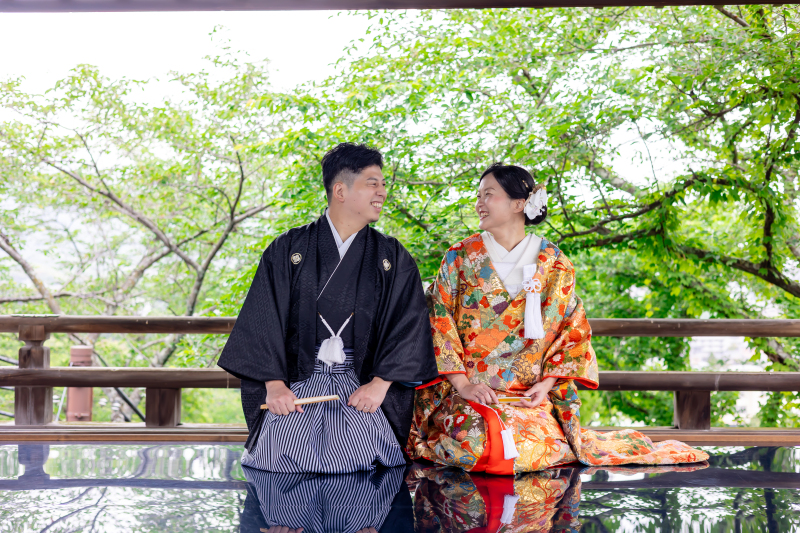 新緑の三井寺観月舞台撮影