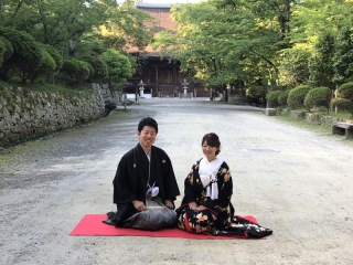 新緑の中　三井寺にてロケーションフォト