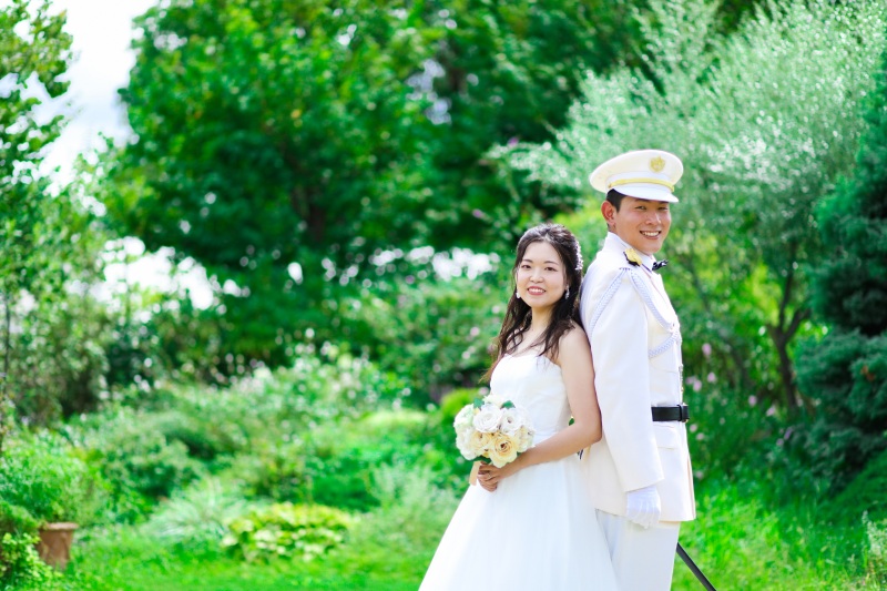 青空と緑が綺麗な日に撮影する事ができました