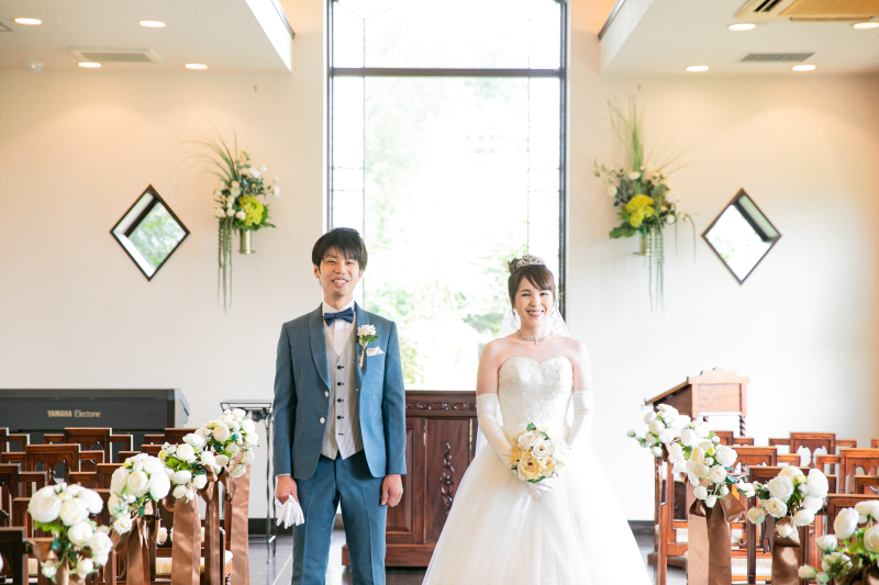 ガーデン内にあるチャペルで撮影しました